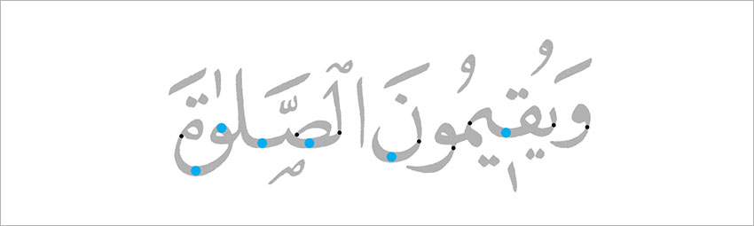 معرفی خطوط اسلامی- خط نسخ- زاویه قلم گذاری